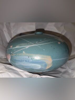 Mark Chamberlain Studio Art Pottery Pot Vase Cosmos USA